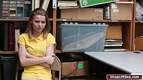 petite teen shoplifter fucked hard in lingerie then released