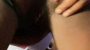 she queefs creamy farts from her pretty hairy ebony pussy close up