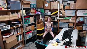 petite teen shoplifter fucked hard in lingerie then released