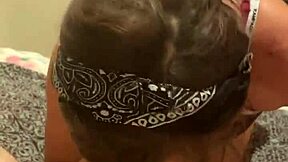 REAL HOOKER deepthroats balls then swallows all customer cum