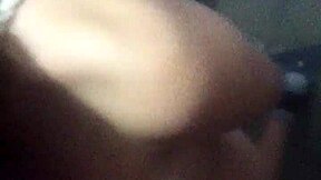 skinny latina slut gags on cock in sloppy blowjob