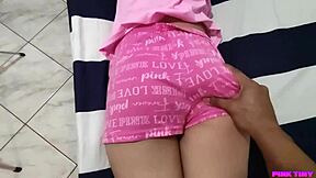 tricked innocent babysitter student into massage touching her skinny young ass taboo not daughter daddy homemade