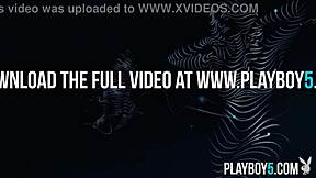 two petite milf bombshells strip outdoors for playboy centerfold