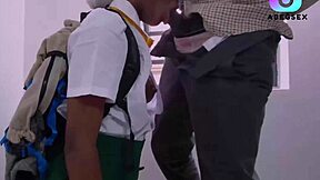 uniformed student trades tight pussy for cash with two eager teachers