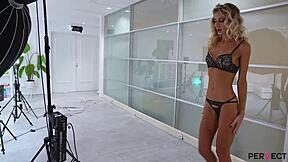 pervfect petite blonde teen angel squirts wildly on huge cock ride