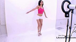 Stunning Petite Model Seduces Producer With Swallow In Audition