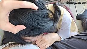 Does Slutty Asian Stepsis Crave Daddy's Thick Long Cock Up Skirt?