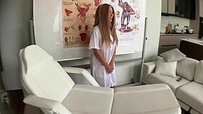 Cute Asian Nurse Gropes Patient's Cock First Time Before Hard Pussy Pounding