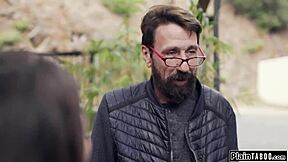 sweet teen tourist lured by old host's monster cock into shaved pussy sex?