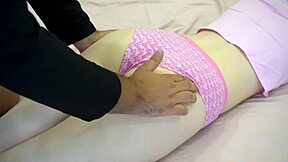 first timer babe inserts buttplug then takes deep anal fingering stretch