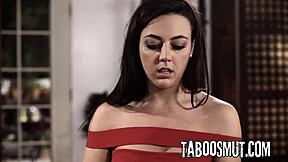 stepmom joins stepdaughter and stepson for wild threesome lickfest