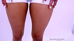 interview turns horny as model throats long cock deep