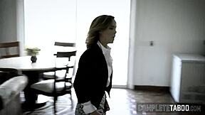 Classy brunette teen begs for my extreme facial load