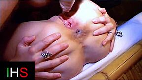 Redhead blue-eyed slut squirts from pussy ass pounding frenzy