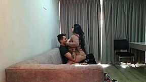 antonella's old friend drops by dorm for steamy curvy latina fuck session