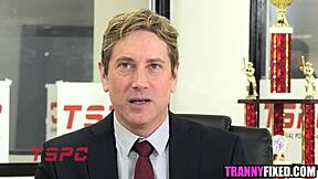 Trans Lance Hart Pounds Casey Kisses in Hot Debut!