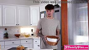 Stepsister's Big Round Ass Craves Monster Cock Over Apples