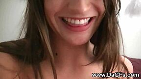 girlfriend left alone masturbates wet pussy on revenge christmas solo