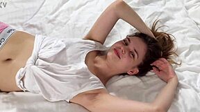 Skinny 18yo Stepsis Gives First Sloppy Blowjob