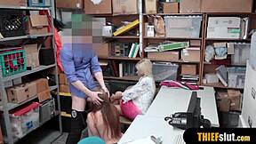 stepmom and teen face mall cop punishment in garage