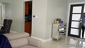 Peter Green Pounds Kira Perez's Shaved Holes At Bangbros