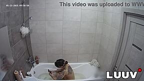 luuv tattooed emily films amateur reality show on private call