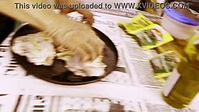 athletic mature slut fucked bent over kitchen counter