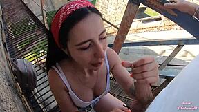 wow pawg teen 18+ craves that risky outdoor fuck with huge cock!