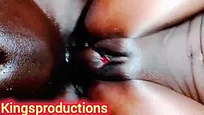 kingsproductions raw-dogs her shaved pussy doggystyle so tight