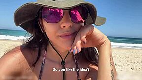 Vlog Beach Day Brazil Fablazed Bimbo Brunette Huge Tits