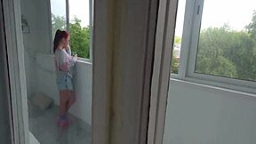 Step daddy demands deepthroat blowjob from cute teen before work!