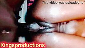 kingsproductions raw-dogs her shaved pussy doggystyle so tight