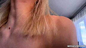 wife's out shopping, so hubby bends best friend over kitchen counter?