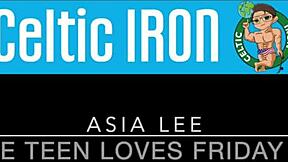 asia lee gags on celtic iron's monster cock for facial