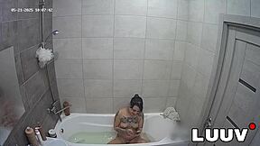 luuv tattooed emily films amateur reality show on private call