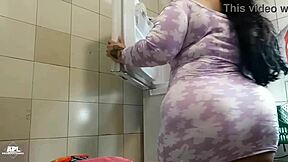 fucked my busty stepmom whore in kitchen while stepsis waits next door