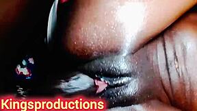 kingsproductions raw-dogs her shaved pussy doggystyle so tight