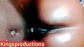 kingsproductions raw-dogs her shaved pussy doggystyle so tight