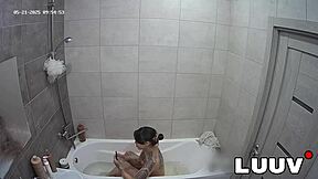 luuv tattooed emily films amateur reality show on private call