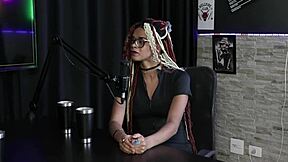 she spills how porn started with fanfic heat, dp thrill, and daddy questions in sheer red