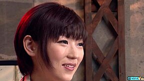 wanna see this slim asian sub take teasing from old guys before creampie?