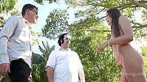 Architect fucks petite step grand daughter on beach lawn?