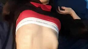 neighbor plays with my catgirl assplug while bathing?