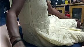 Wife sucks while black slut hands my cock with her tiny tits out