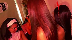 Witch Nuns Demon Scissor Orgasm In Halloween Lesbian Orgy