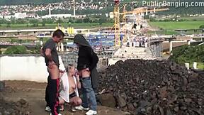 cute 18+ teen fucked outdoors by 2 monster cocks 😈🍆💦