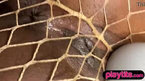 Petite Kinky Ebony Milf Toys Pussy With Dildo Vibrator