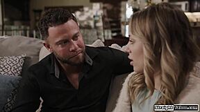 Petite Blonde Seduces With Deepthroat And Shaved Pussy Lick