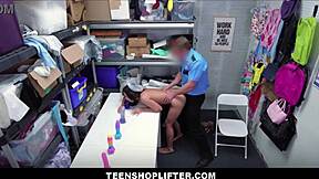 Tiny latina bride caught shoplifting lets officer fuck her tight pussy on wedding day