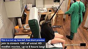 Lesbian Torment in Hospital: Hope Harper Spreads for Latex Play